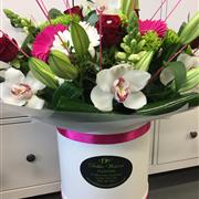 Hat Box of Luxury Flowers