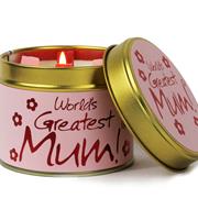 World&#39;s Greatest Mum Lily Flame Candle