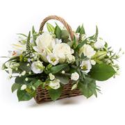 A Sympathy White Basket