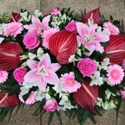  A Shades of Pink Funeral Spray