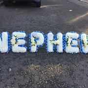 Nephew Personalised Funeral lettering