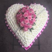 Large Pink and White Heart