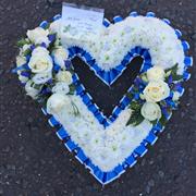 Based Open Heart Blue