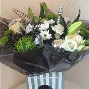 Christmas White and Green Bouquet