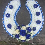 Blue Horseshoe Racing Funeral Tribute
