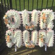 Peach Our Mum Funeral Tribute