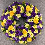 Yellow &amp; Purple Wreath