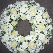 Classic All White Wreath