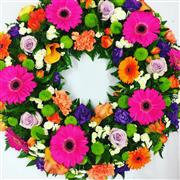 Colourful wreath