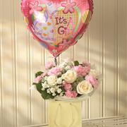 Baby Girl pink Lullaby Gift With Balloon