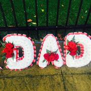  A Red and White funeral Dad tribute