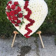 Broken Heart  Funeral Tribute on Stand