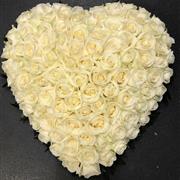 Bespoke Heart of Roses Funeral Tribute