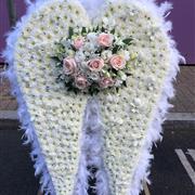  Angel Wings Funeral Tribute Large on stand