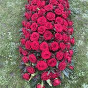 Luxury Red Rose Coffin Spray