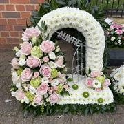 Gates of Heaven Funeral Tribute  Blush Pink Pastels