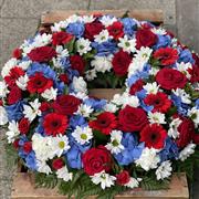 Large Patriotic Funeral Wreath 