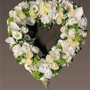 Luxury Textured Heart Funeral Tribute
