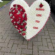 3ft Heart on stand 