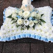 Pillow with Teddy funera Tribute