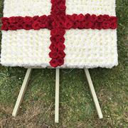 St George Flag Funeral Tribute on Stand
