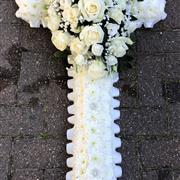 3FT White Funeral cross