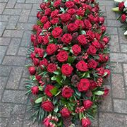 Red Rose casket spray