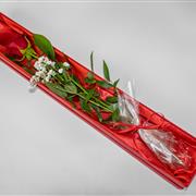 single red rose in box 