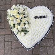 Heart large funeral flowers
