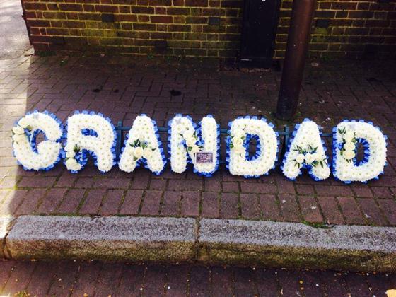 GRANDAD Lettering - Funeral Flowers Rotherhithe